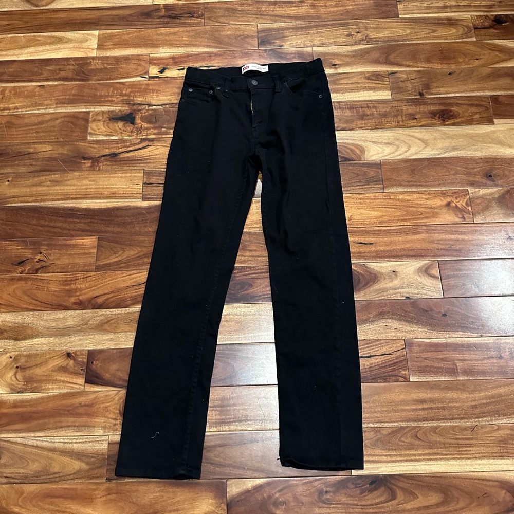 Levi’s boy size 18 black jeans worn once 502 regular taper